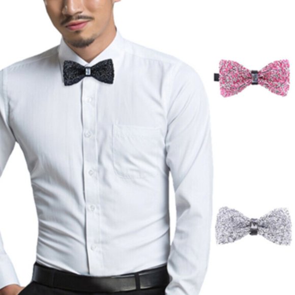Other - NEW Rhinestone Glitter Bow-Tie - Adjustable & Multiple Colors Available!